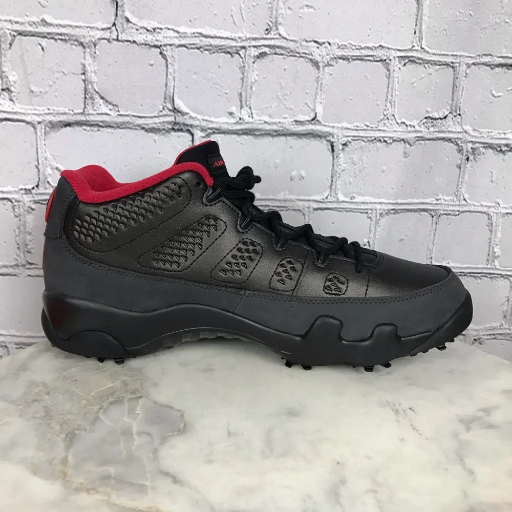 Nike Air Jordan 9 Retro Men’s Charcoal Low Golf Spiked Shoes Size 11 FJ5934-002
